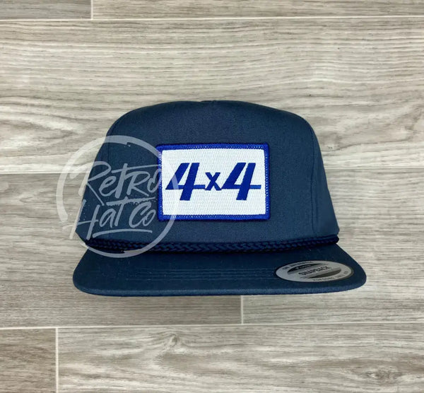 4X4 Off-Road Patch On Blue Classic Rope Hat Ready To Go