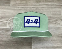 4X4 Off-Road Patch On Retro Poly Rope Hat Green Ready To Go