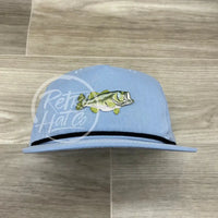 Bass On Retro Rope Hat Baby Blue W/Black Ready To Go