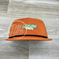 Bass On Retro Rope Hat Orange W/Black Ready To Go