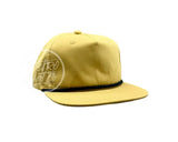 Blank Cotton/Poly Retro Rope Hat With Snapback Mustard W/Black Hats
