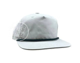 Blank Cotton/Poly Retro Rope Hat With Snapback Smoke W/Black Hats