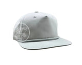 Blank Cotton/Poly Retro Rope Hat With Snapback Solid Smoke Gray Hats