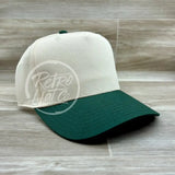 Blank Natural Two-Tone W/Snapback / Green Hats