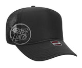 Blank Retro Foam Front Meshback Trucker Rope Hat Black Hats