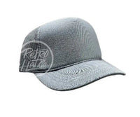 Blank Retro Foam Front Meshback Trucker Rope Hat Gray (Small) Hats