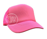 Blank Retro Foam Front Meshback Trucker Rope Hat Pink Hats