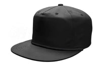 Blank Retro Poly Rope Hat W/Snapback Black / Hats