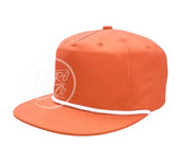Blank Retro Poly Rope Hat W/Snapback Orange / White Hats