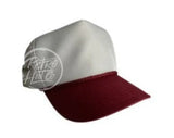 Blank Retro Two-Tone Trucker Rope Hat Gray / Maroon Hats
