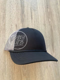 Blank Richardson Low Profile Trucker Hat Black / Gray Hats