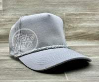 Blank Tall Retro Snapback Rope Hat Gray Hats