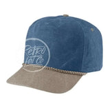 Blank Two-Tone Stonewashed Canvas Rope Hat Sky / Sand Hats