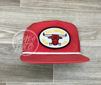 Bull Shippers Racing Team On Retro Poly Rope Hat Red Ready To Go