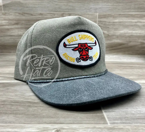 Bull Shippers Racing Team On Sand/Charcoal Retro Rope Hat Ready To Go