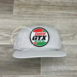 Castrol Gtx Motor Oil Patch On Retro Rope Hat Solid Smoke Gray Ready To Go