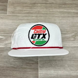 Castrol Gtx Motor Oil Patch On Retro Rope Hat White W/Red Ready To Go