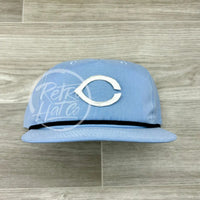 Chanute Blue Comets Patch On Baby Retro Hat W/Black Rope Ready To Go