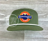 Copenhagen Patch On Retro Rope Hat Olive W/White Ready To Go