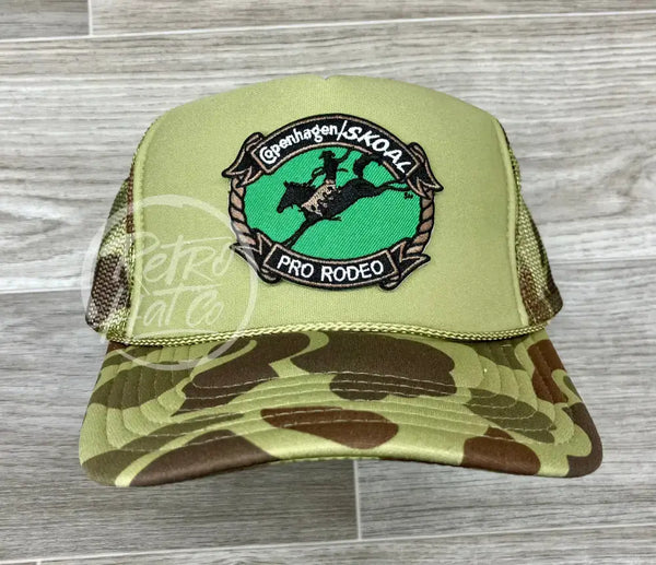 Cope / Skoal Pro Rodeo On Solid Front Camo Trucker Hat Ready To Go