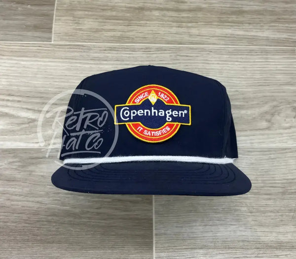 Copenhagen Patch On Navy Retro Poly Rope Hat Ready To Go