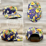 Copenhagen Patch On Purple Hawaiian Retro Rope Hat W/Leather Strap Back Ready To Go