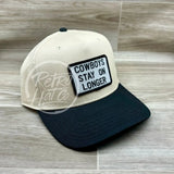 Cowboys Stay On Longer Natural/Black Retro Hat Ready To Go