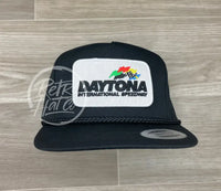 Daytona Speedway Patch On Classic Rope Hat Black Ready To Go