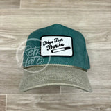 Dive Bar Darlin Patch On 2-Tone Stonewashed Retro Rope Hat Teal/Sand Ready To Go