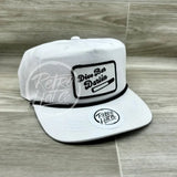 Dive Bar Darlin On White Retro Hat W/Black Rope Ready To Go