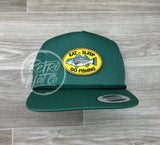 Eat Sleep Fish Patch On Classic Rope Hat Green Ready To Go