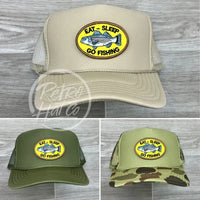 Eat Sleep Fish Patch On Meshback Trucker Hat Ready To Go