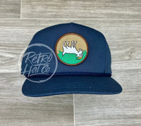 Fainting Goat On Classic Rope Hat Blue Ready To Go
