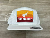 Ford Bronco Patch On Classic Rope Hat White Ready To Go