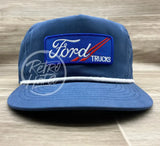 Ford Trucks Patch On Blue Poly Rope Hat Ready To Go