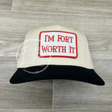 Fort Worth It Patch On 2-Tone Natural/Black Retro Hat Ready To Go