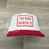 Fort Worth It Patch On 2-Tone White/Red Retro Hat Ready To Go