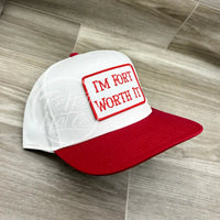 Fort Worth It Patch On 2-Tone White/Red Retro Hat Ready To Go