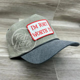 Fort Worth It Patch On Stnewashed Sand/Charcoal Retro Rope Hat Ready To Go