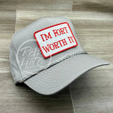 Fort Worth It Patch On Tall Gray Retro Rope Hat Ready To Go