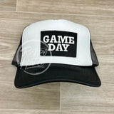 Game Day Patch On Meshback Trucker Hat Black/White Ready To Go