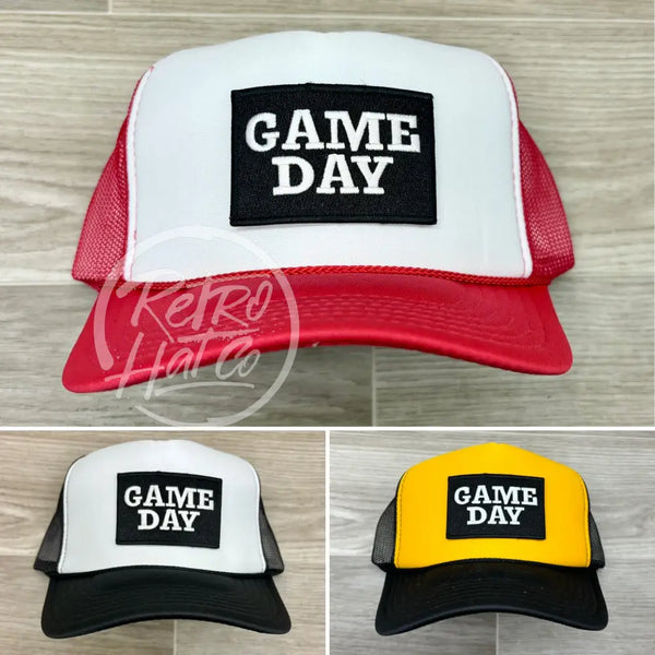 Game Day Patch On Meshback Trucker Hat Ready To Go