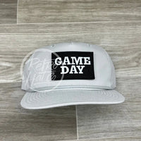 Game Day Patch On Retro Rope Hat Solid Smoke Gray Ready To Go