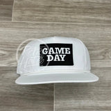 Game Day Patch On Retro Rope Hat Solid White Ready To Go