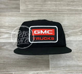 Gmc Trucks Patch On Retro Poly Rope Hat Black Ready To Go