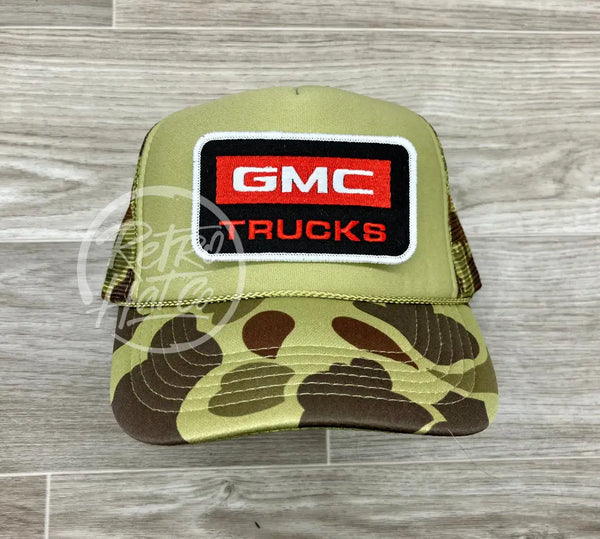 Gmc Trucks Patch On Solid Front Camo Trucker Hat Ready To Go