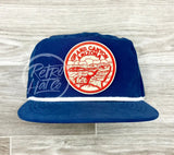 Grand Canyon (Circle) On Retro Poly Rope Hat Blue Ready To Go