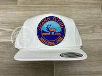 Grand Teton Patch On White Classic Rope Hat Ready To Go