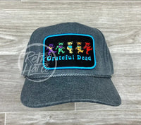 Grateful Dead 5 Bears On Stonewashed Coal Retro Rope Hat Ready To Go