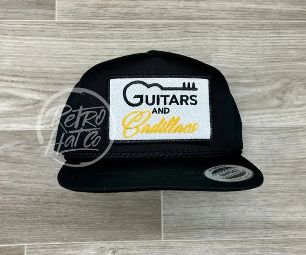 Guitars & Cadillacs On Black Classic Rope Hat Ready To Go